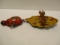 Ladybug Pulling Leaf with Squirrels Tin Toy Made in Japan