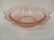 Pink Depression Glass Mayfair Handled Serving Bowl