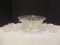 Punch Bowl with Eight Cups and Plastic Ladle
