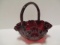 Red Glass Thumbprint Basket