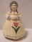 Girl in Dress Cookie Jar Marked USA