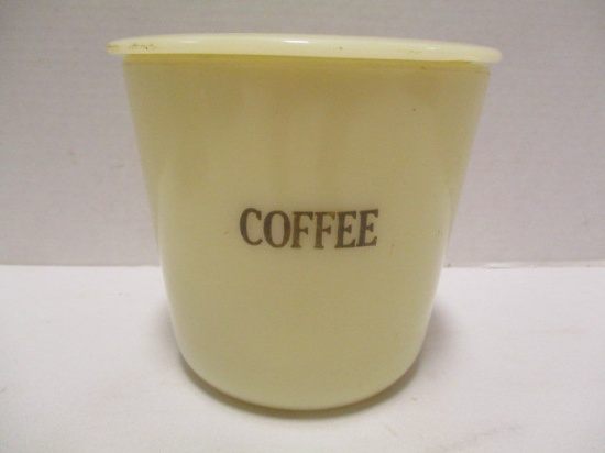 Glass Coffee Canister Marked McK