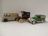 Vintage Sealtest Dairy Truck Bank, Metal Winn Dixie Bank and Texaco Truck Bank