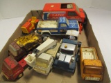 Tray of Small Metal Tonka Toy Trucks