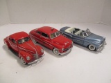 Three Danbury Mint 1/24 Scale Die Cast Cars