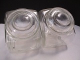Two Glass Canisters