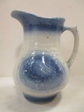 Salt Glaze Pottery Pitcher with Flower Pattern