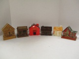 Banks - Schoolhouses, Log Cabin, Bank, Little Red Riding Hood