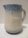 Salt Glaze Pottery Pitcher with Deer Pattern