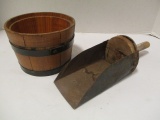 California Missions Mince Meat Bucket and Antique Scoop