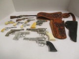 Toy Guns and Holsters - Cowboy Rifle, Super Tec, Derringer, Hubley Pet, Detective, Pony Boy