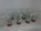 Eight Coca-Cola Pine Cone Glasses