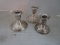 Pair of Gorham Sterling Weighted Candlesticks and Frank Whiting Sterling Weighted Candlestick
