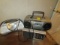 Vintage GE Radio, Philips Magnavox CD Radio Cassette Recorder, and GPX Portable Stereo CD Player