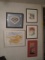 Four Artworks by Carole Knudson Tinsley and Framed Needlework
