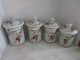 Set of Four Pottery Canisters Signed Chappelli