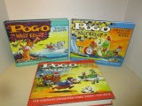 Pogo by Walt Kelly Vol. 1-3 Complete Syndicated Comic Strips Hardback Books