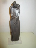 Signed Sculpture of Couple