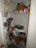 Closet Contents - Ladies' Shoes, Decorative Items, Office Supplies, Wrapping Paper, Artwork, etc.