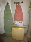 Wood and Metal Ironing Boards, Clothes Hamper, Hamilton Beach Iron, Tabletop Ironing Board