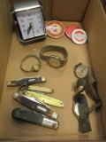 Lot of Watches & Pocket Knives