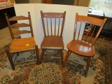 Three Wood Chairs
