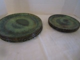 Seven Signed Pottery Plates