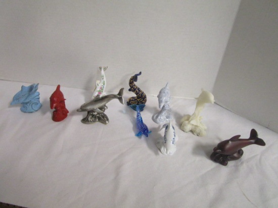 10 Lenox Dolphin Figurines