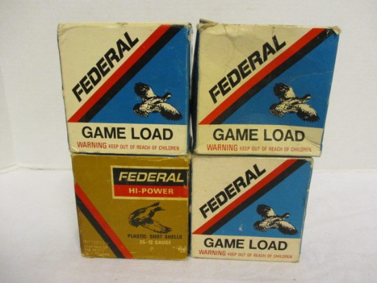 Four Boxes of Federal 12 Gauge 2 3/4" Shotgun Shells