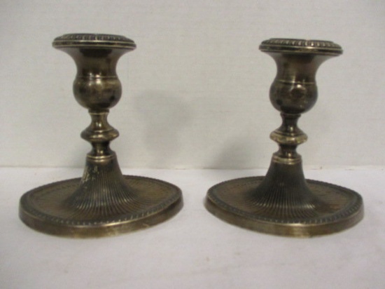 Pair of Fisher Weighted Sterling Silver Candle Holder