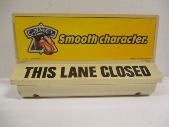 This Lane Closed Sign with Camel Cigarettes Inserts