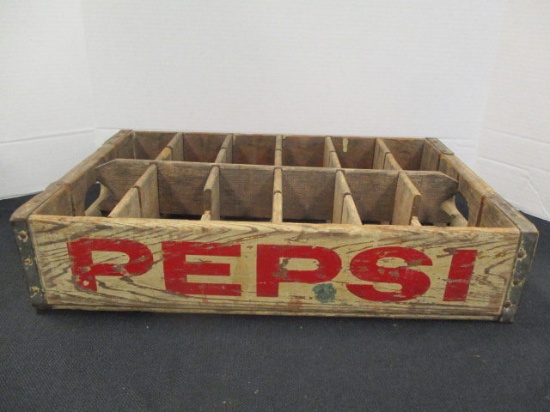 Vintage Wood Pepsi Bottle Crate