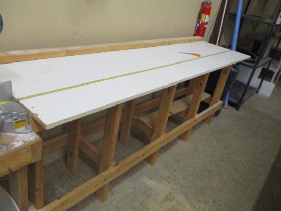 25" x 8' Wood Work Table