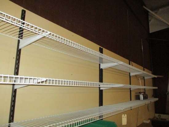 (6) 12" x 8' Metal Wire Shelves w/ Brackets