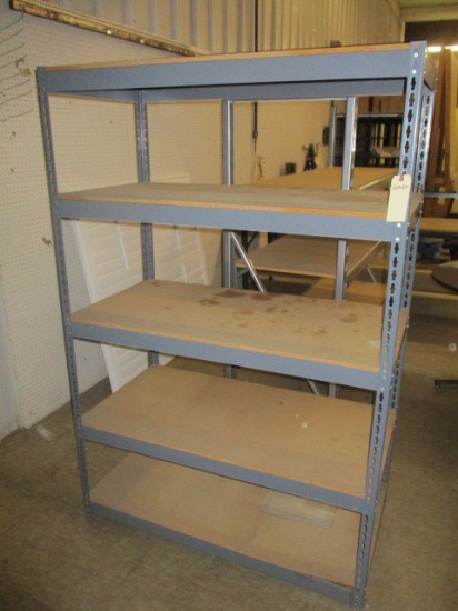 24" x 48" x 72" Tall Metal Shelf w/ Wood Shelves