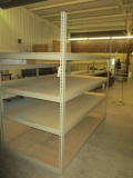 4' x 8' Metal Shelf w/ Wood Shelves