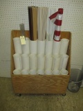 Rolling Tube Rack w/Contents- Great for Fishing Rods