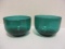 Pair of Green Glass Bowls
