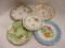 Five China Plates with Floral Designs