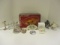 Silverplated Lot-Toaster Racks, Sugar Scuttle with Shovel, Butter Shell, Vase, etc.