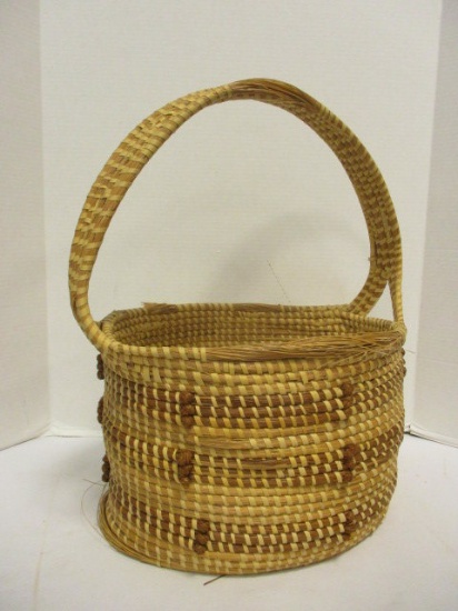 Large Unfinished? Handled Sweet Grass Basket