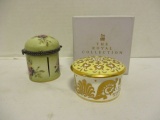 1898 China Company Stamp Jar and 1999 Buckingham Palace Lidded Box