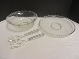 Candlewick Bowl, Platter and Salad Fork/Spoon