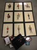 Nine Scottish Attire Framed Prints, Tartan Scarf, Key Chains, Photo Frame, etc.