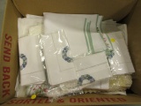 Large Box of Vintage Linens with Needle Work-Napkins, Placemats, Dollies, etc.