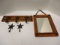 Western Theme Framed Mirror and Wall Hooks