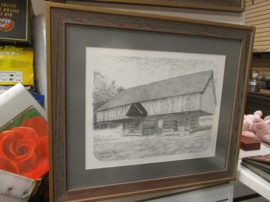 "Cantilever Barn" Framed Print by Brin Martin