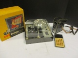 Kodak Brownie Camera with Hawkeye Flash, Argus Automatic 8 Camera, Rockwell Calculator