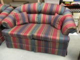 Striped Upholstery Loveseat