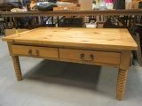 Two Drawer Pine Coffee Table